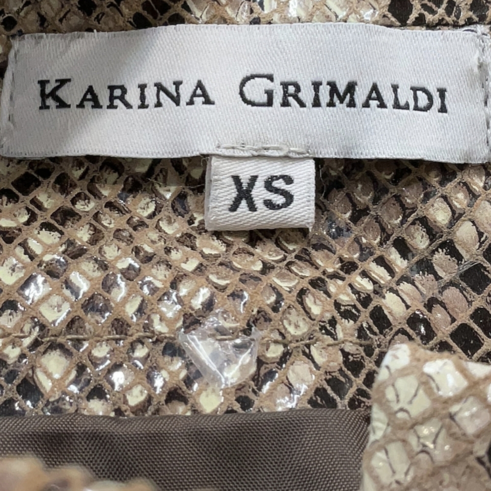 Karina Grimaldi Python Snakeskin Leather High Wai… - image 4